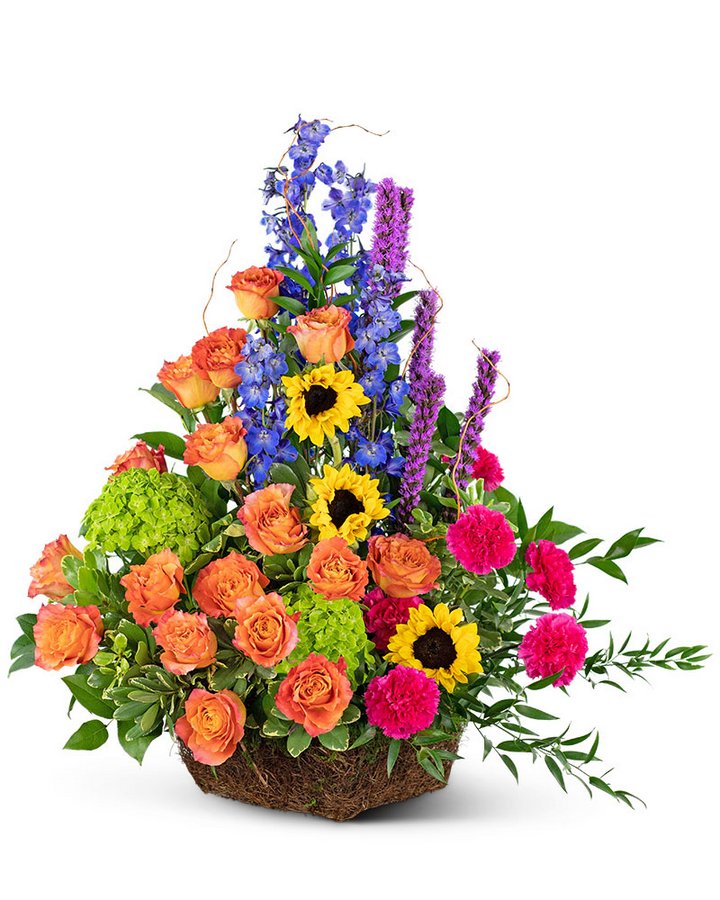 Treasured Memories Basket Flower Bouquet